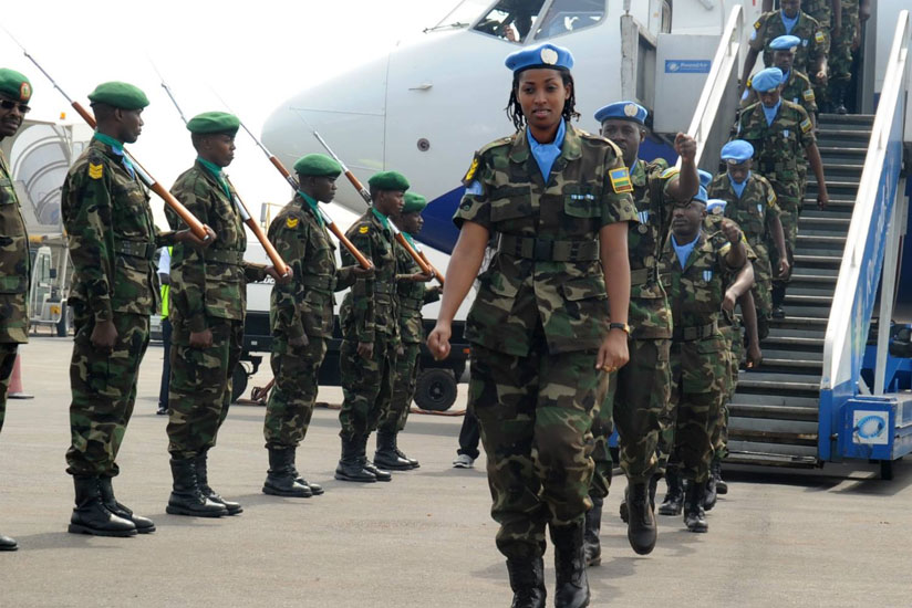 Rwanda Defence Forces UN peacekeepers return from a UN mission. / File. 