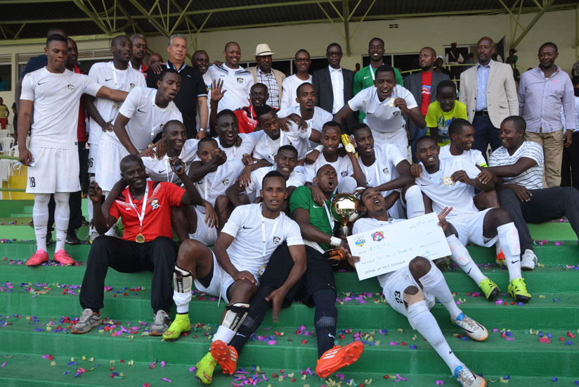 APR were yesterday crowned champions for a record 16th time in 22 years, despite losing the last game 2-0 against AS Kigali at the Kigali Regional Stadium. / Sam Ngendahimana