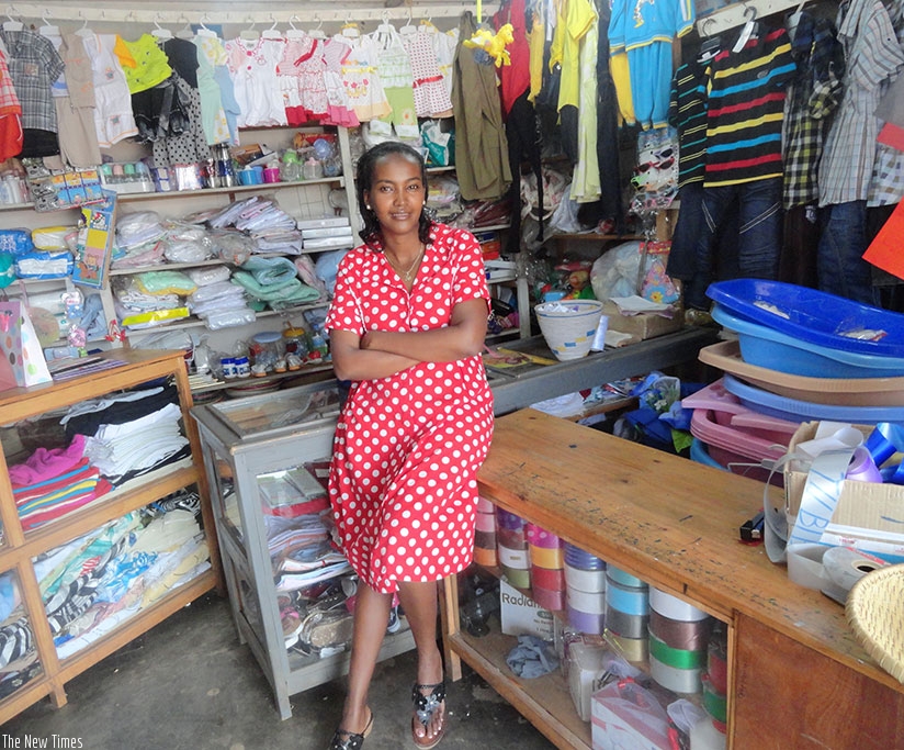 Meledah Twahira in her shop in Kigali. Women in business are seeking more involvement in EAC trade. / File.