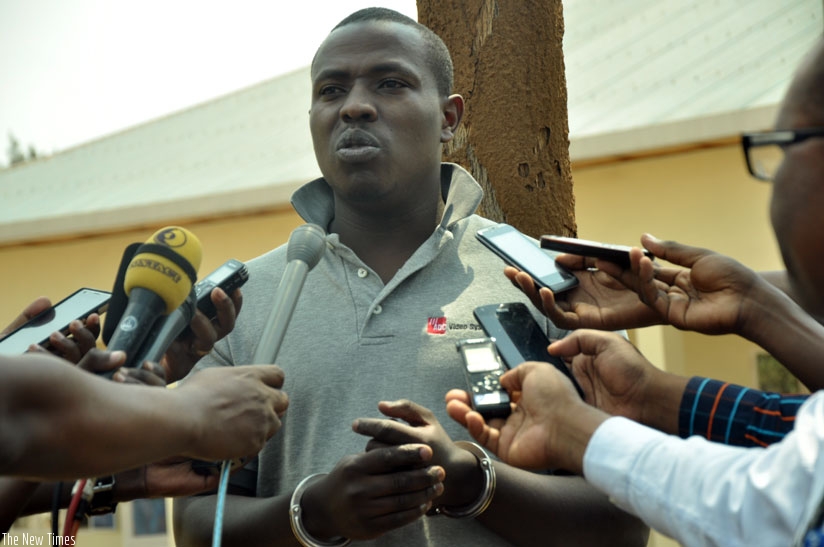 Wakira speaks to journalists. / Courtesy.