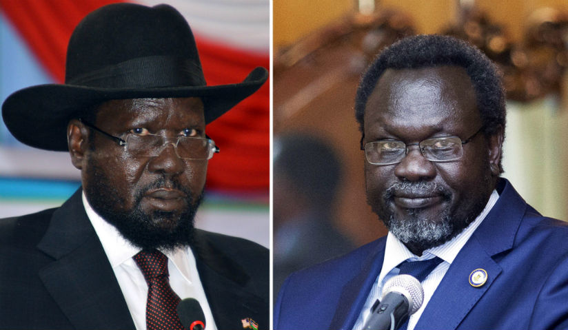 Machar had been given a deadline by Kiir, left, to return to Juba. / Internet photo