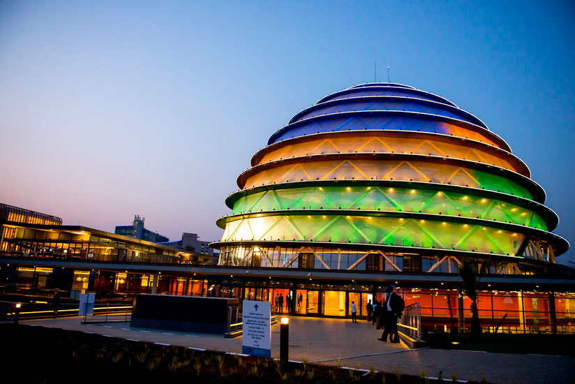 A night view of the Kigali Convention Centre. / File.
