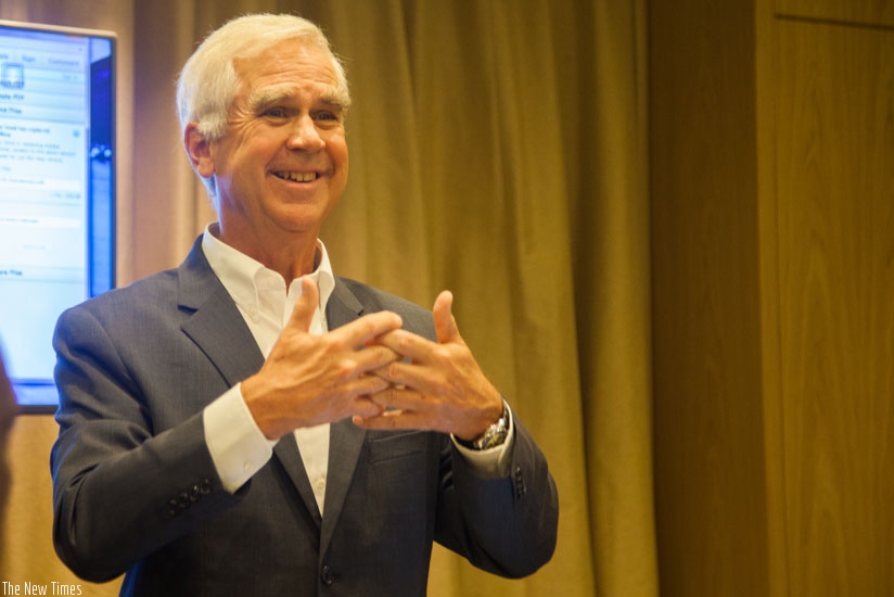 Morris said they would work with the farmers to improve their productivity and earnings. (Nadege Imbabazi.)