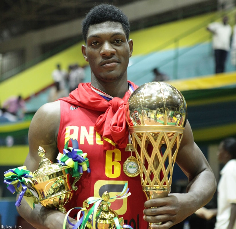 Silvio Sousa after being named the FIBA-Africa U18 tournament MVP. (Courtesy)