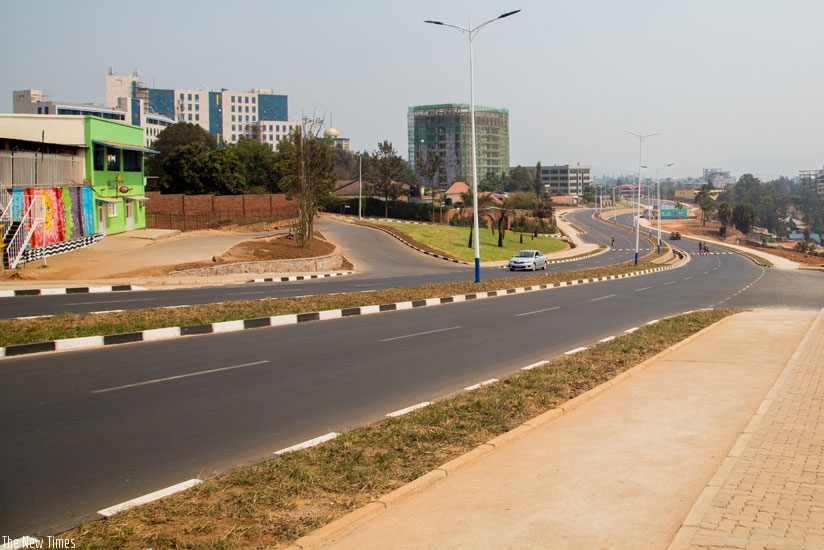 The new bypass road as seen from The New Times office toward Kacyiru area. (Faustin Niyigena)