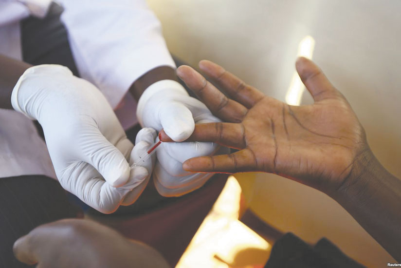A person being tested of HIV during last yearu2019s trade fair. (File)