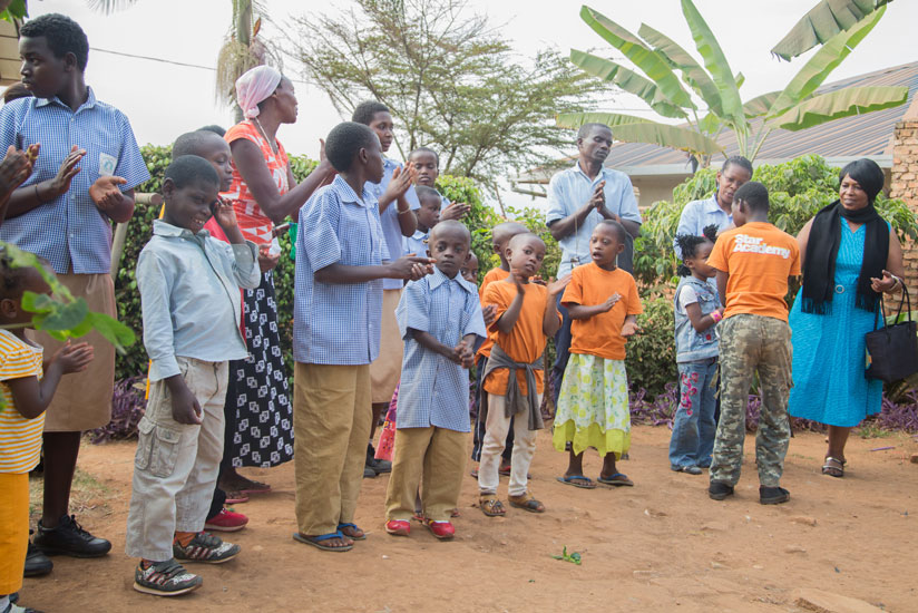 Some of the children under the care of Umwana nk'Abandi headed by Mukakarangwa. / Courtsey