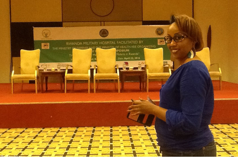 Karangwa at an event the group organised for Rwanda Military Hospital. (Donata Kiiza.)