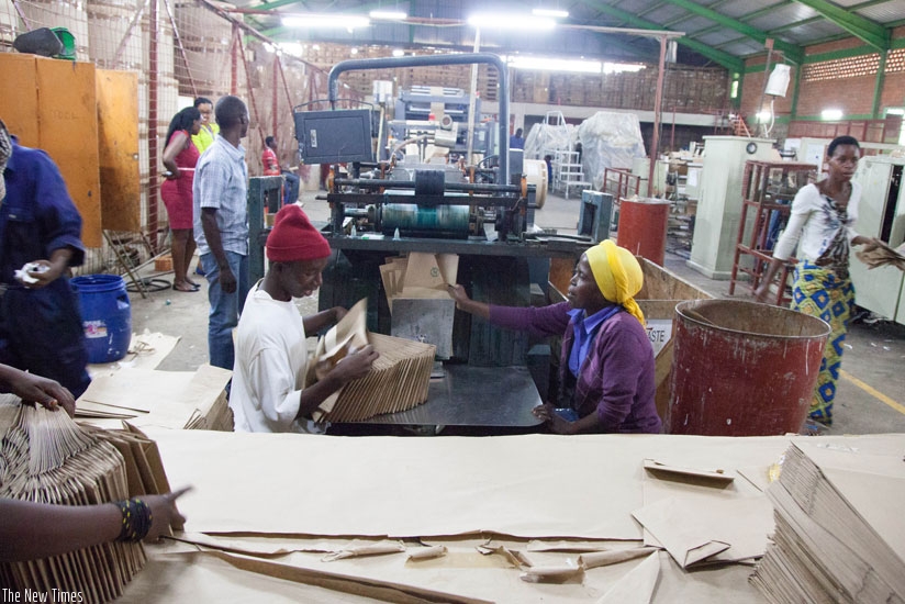 A paper factory in Kigali. Development experts say African economies need to invest in local industry. / File.