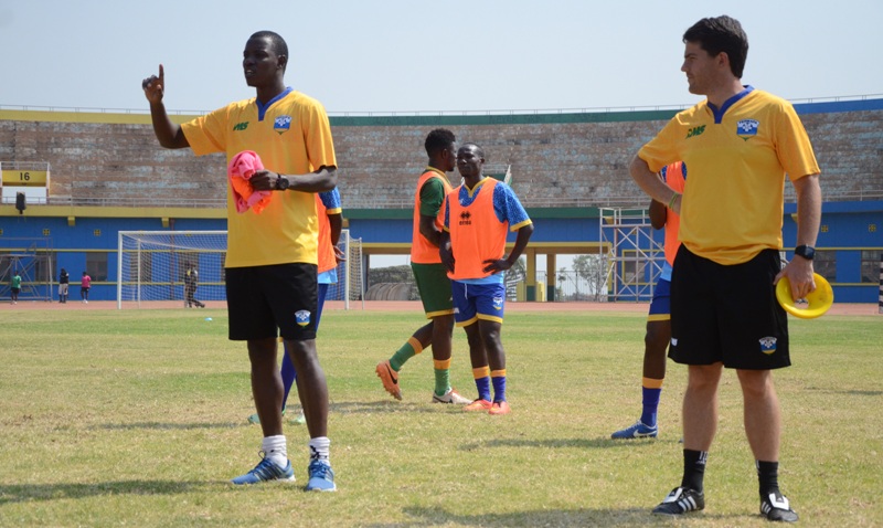 Mulisa (right) is set to take over from Johnny McKinstry (left) as Amavubi coach for the Ghana qualifier. (S. Ngedahimana.)