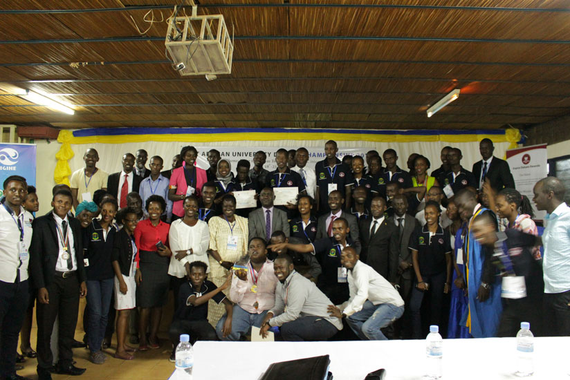 A group photo of the students who participated in the debating competition. / Christian Ituze.