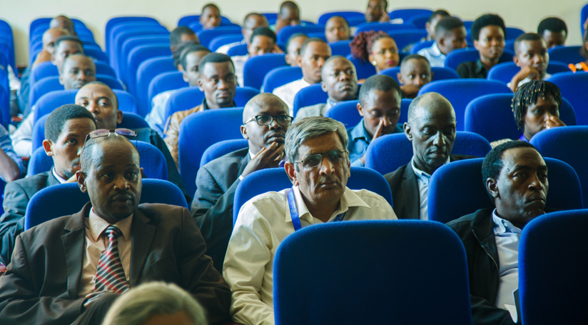 Participants at the opening of the second annual Research and Innovation Week in Science and Technology in Kigali on Tuesday. (Photos by Teddy Kamanzi)