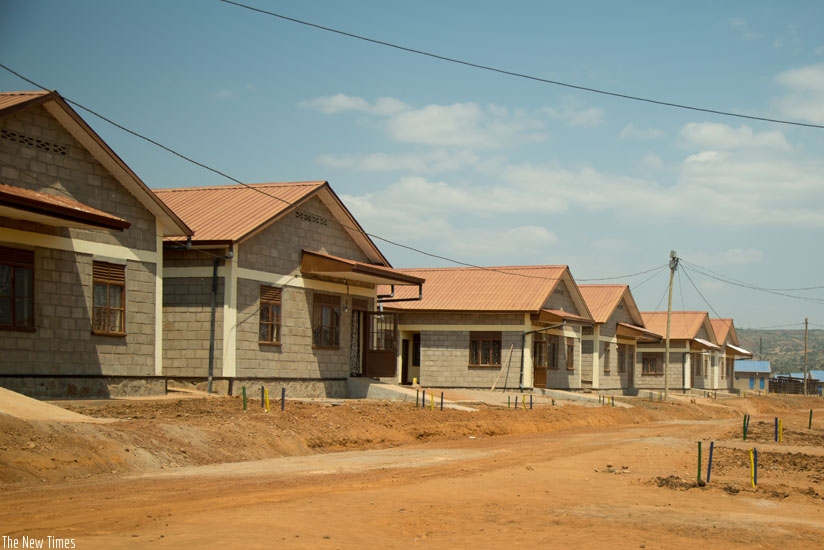 Some of the 'model village' houses constructed by the Government in Rweru Sector in Bugesera District. / Timothy Kisambira.