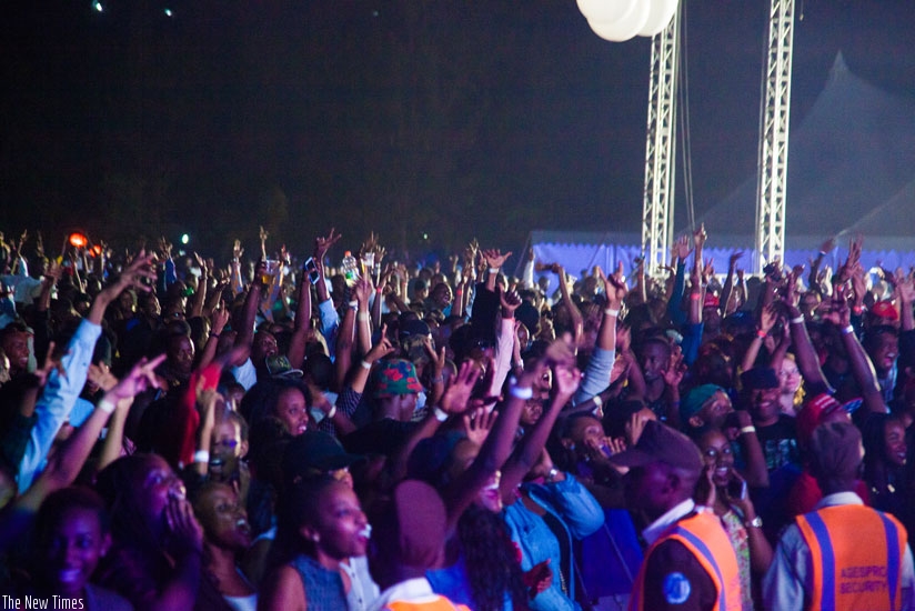 Revellers enjoy performances during the Beer Fest at Rugende in Kigali. / Nadege Imbabazi
