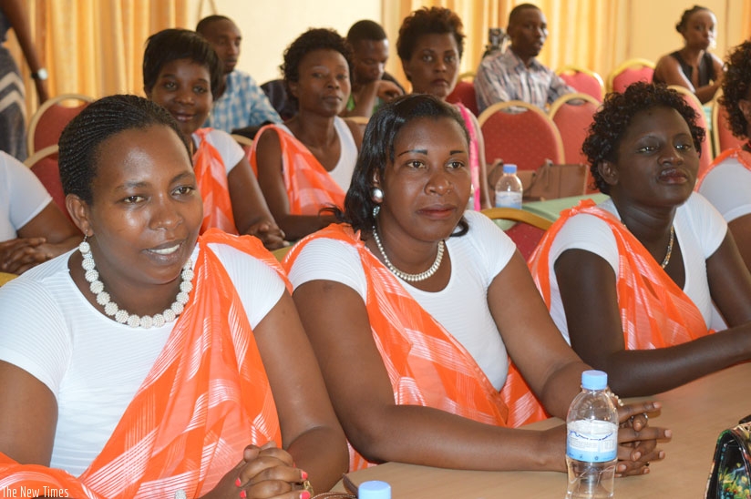 National women coordinators from different districts during the meeting. (John Mbaranga)