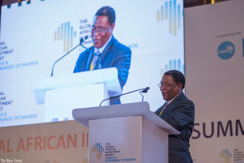 Ngwenya addresses the summit yesterday. / Timothy Kisambira.