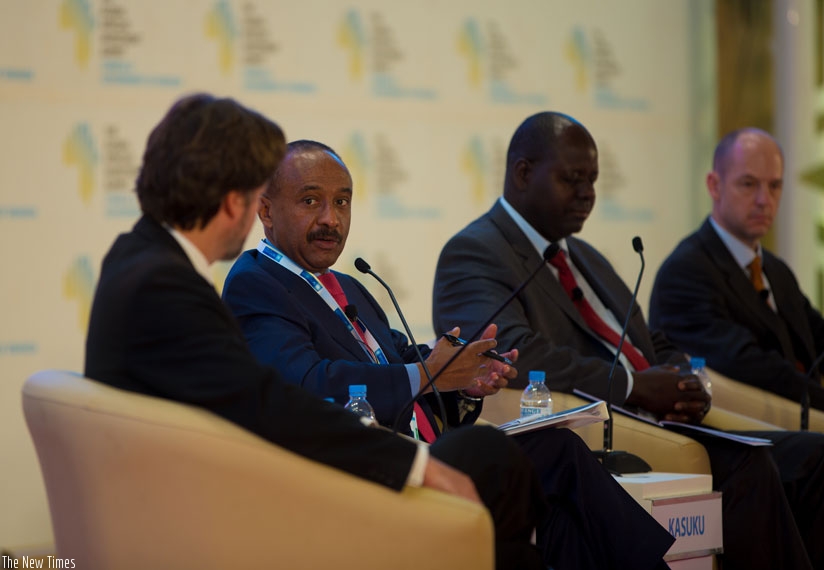 Negatu speaks during the meeting in Kigali. (T. Kisambira)