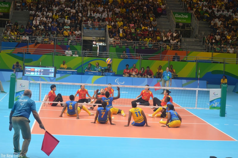 Rwanda women national sitting volleyball team lost to China 3-0 in their opening match in Group A on Saturday in Rio. / Courtesy.