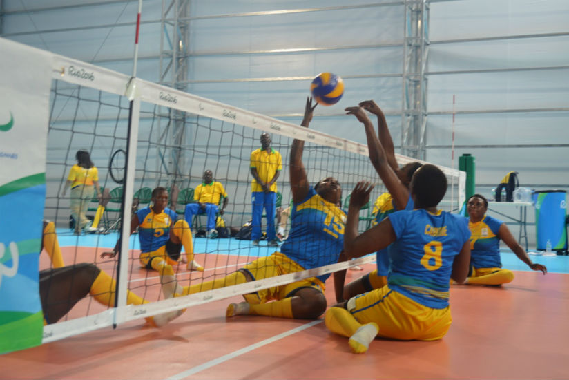 Rwanda national women sitting volleyball team will today face Canada in the 7th and 8th place classification match at the 2016 Rio Paralympic Games. / Courtesy