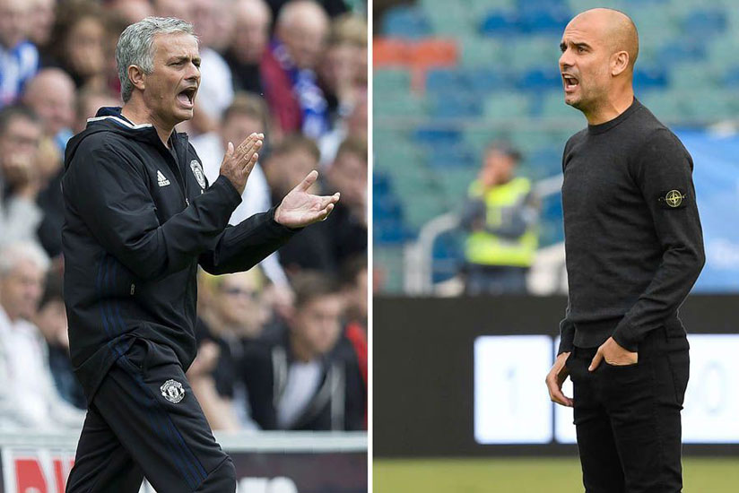 There is no love lost between Mourinho and Guardiola whose rivarly dates back from their days in Spanish La Liga with Real Madrid and Barcelona, respectively. / Net photo