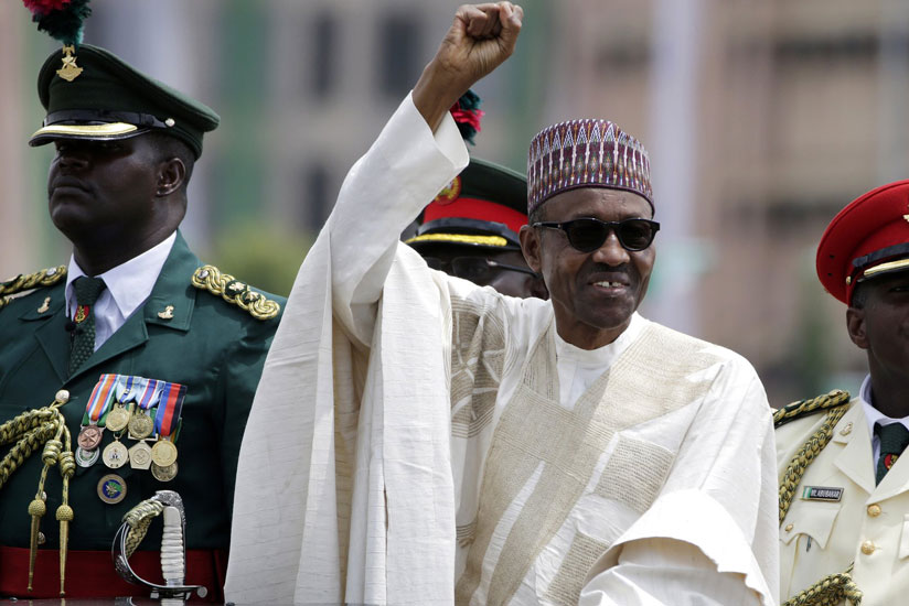 President Muhammadu Buhari salutes his supporters in 2015. In response to the plagiarism, Nigerian columnist Adeola Akinremi denounced 'the moral problem of plagiarism on a day Mr ....