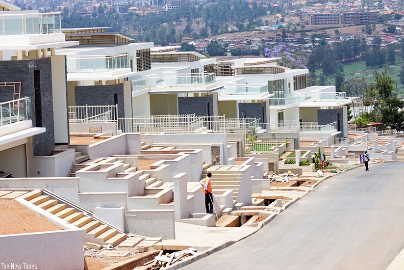 Vision City residential houses under construction. / Faustin Niyigena.