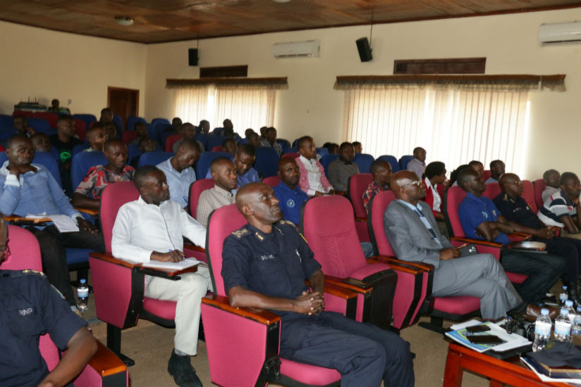 Participants at the closure of meeting of district coordinators of the Rwanda Youth Volunteers in Community Policing and District Community Liaison Officers at the Rwanda National ....
