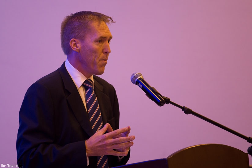 Erik Boekel, speaking to Business Times last week (Timothy Kisambira)