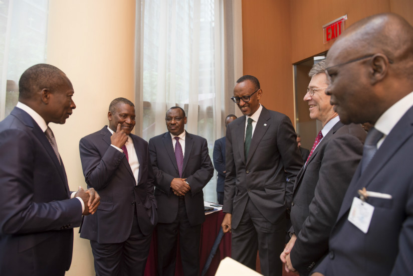 President Kagame with President Patrice Talon of Benin (left); Jeffery Sachs, an American economist and director of The Earth Institute at Columbia University (2nd right); Rwanda's....