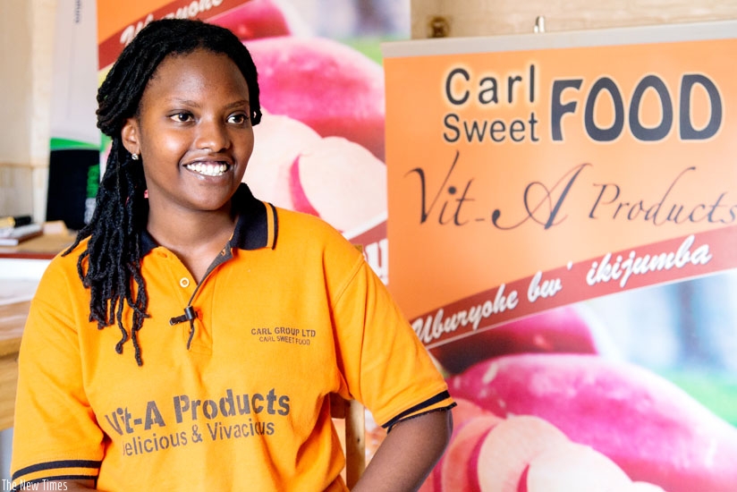 Uwase during an interview last week at the company's offices in Gikondo. (Photos by Faustin Niyigena)