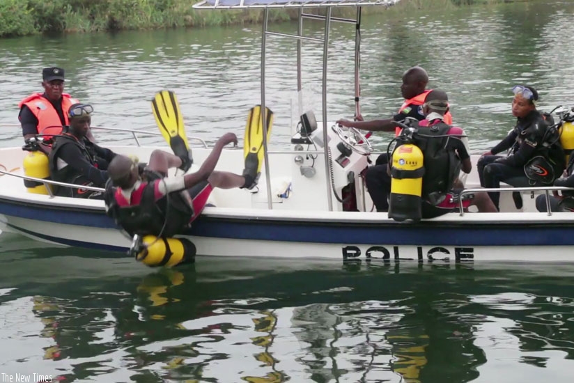 Marine police on patrol on Lake Kivu. (Courtesy photos)