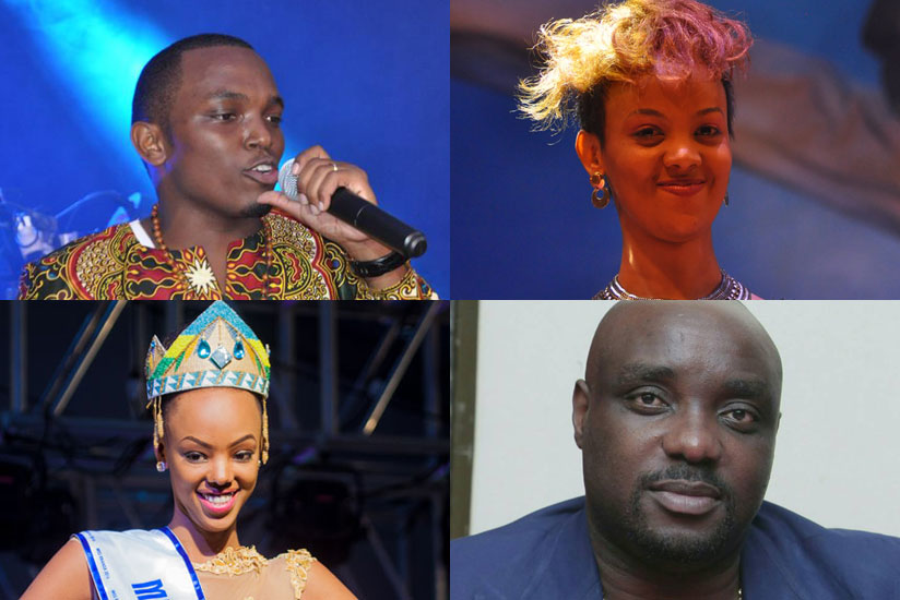 CLOCKWISE: Tom Close, Knowless Butera, Dennis Nsanzamahoro, and Miss Jolly Mutesi.