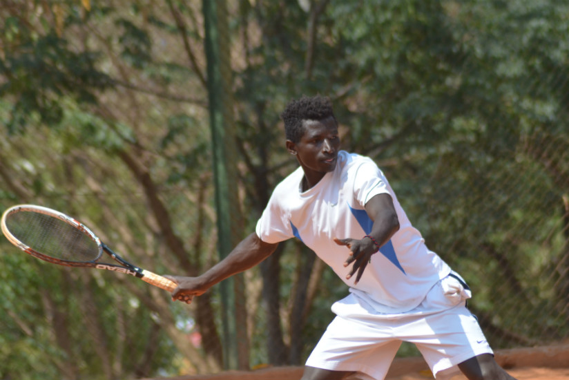 Rwanda number one Ernest Habiyambere was defeated by Kenya's Ibrahim Kibet in three sets, 3-6, 6-3 and 6-0. / Sam Ngendahimana