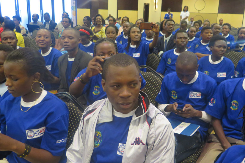 Youth trained on job creation by Akazi Kanoze. / Frederic Byumvuhore