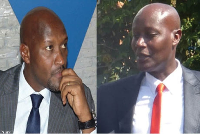 Munyandamutsa (R) wants FIFA to nullify FERWAFA's extra-ordinary general assembly that was chaired by Nzamwita (L). (File photos)