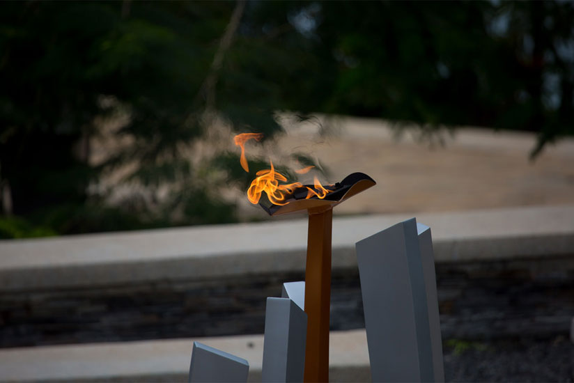 A commemoration flame in memory of victims of the Genocide against the Tutsi at Kigali Genocide Memorial Centre. / Timothy Kisambira