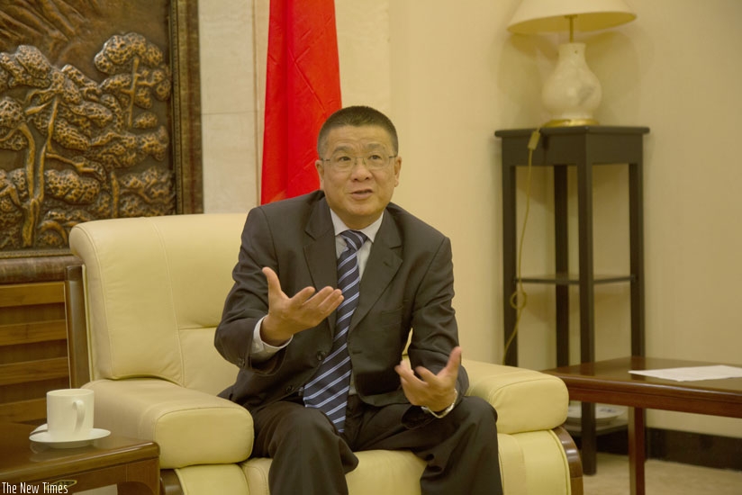 Amb. Pan Hejun said China-Rwanda relations have evolved into a mature partnership. (Timothy Kisambira.)
