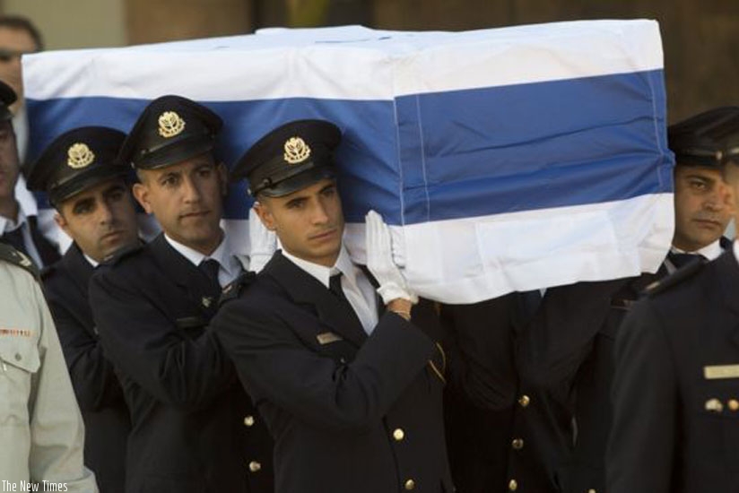 The coffin of Mr Peres has been lying in state outside parliament in Jerusalem. (Net photo)