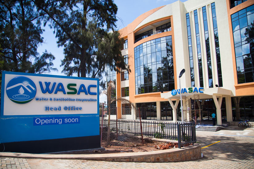 A man walks past WASAC's new offices in Gisementi. The spacious facility could help improve the firm's operations. / Nadege Imbabazi