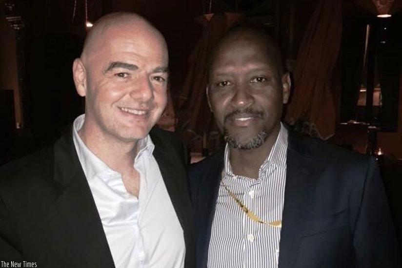 Vincent Nzamwita had good talks with FIFA president, Giovanni  Infantino last week. (Courtesy)