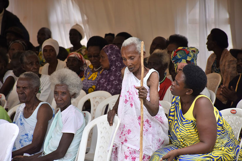 Some of the elderly people during the International Day of Older Persons celebrations in Ngoma District on Sunday. / Frederic Byumvuhore
