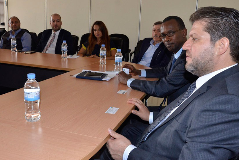 Kayisinga (second right) during the meeting with Turkish investors in Kigali. / Peterson Tumwebaze