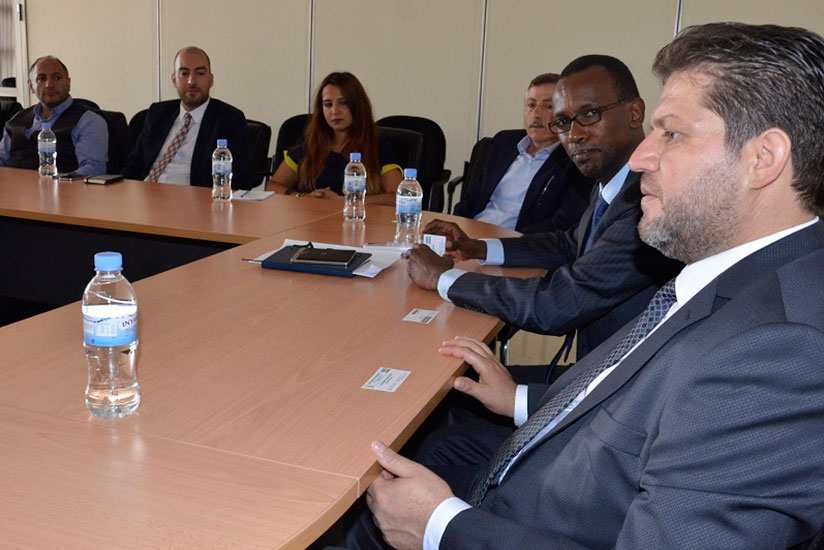 Kayisinga (second right) during the meeting with Turkish investors in Kigali. / Peterson Tumwebaze