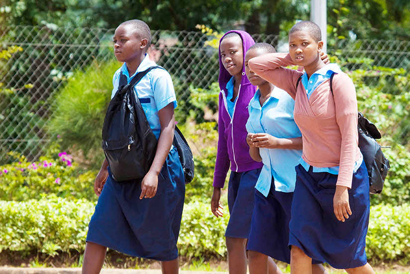 Girls are encouraged to stay in school. / Timothy Kisambira