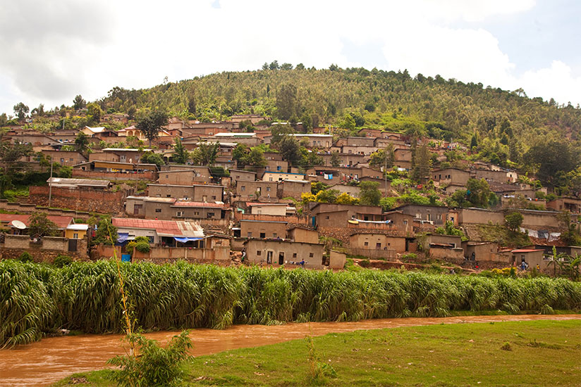 Some of the houses built in High risk zones in Nyabugogo.  (File)