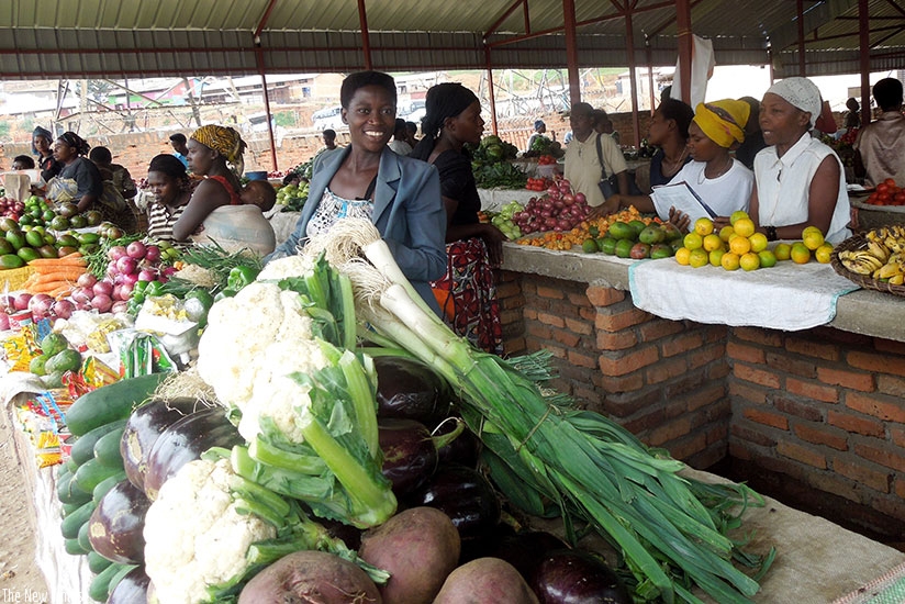 Some of the former street vendors operating in Nyabugogo Market. / Appolonia Uwanziga.