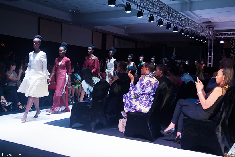 Models showcase Sonia Mugabo's designs during week of fashion in Kigali on Friday. All photos by Nadege Imbabazi