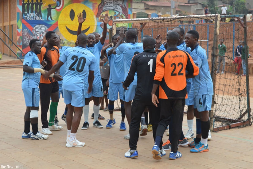 Fresh from claiming this year's title for the third consecutive time, Police again defeated their closest rivals APR 41-36 in the final on Saturday. / File.