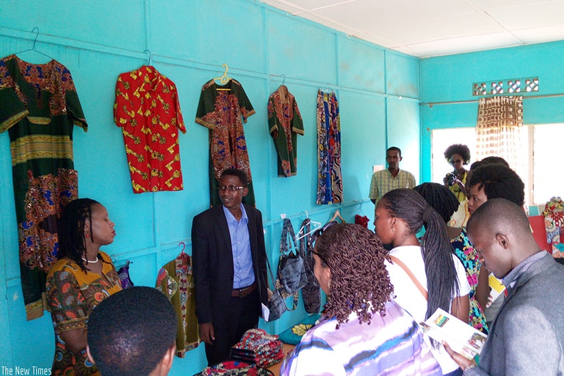 FAWE alumni tour different activities carried out at the centre during their visit. / Julius Bizimungu.
