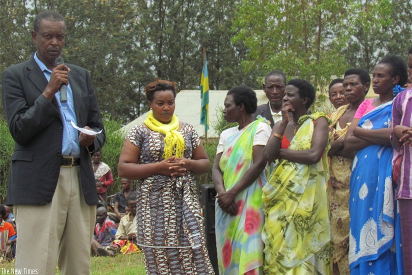 Genocide survivors and perpetrators testify about their unity in Rwankuba. (Kelly Rwamapera.)